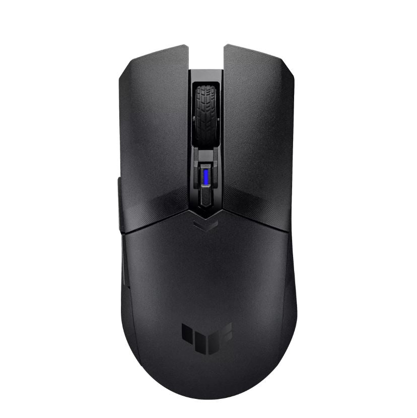 ASUS TUF Gaming M4 Wireless lightweight ambidextrous gaming mouse with dual wireless modes, a 12,000 dpi sensor, six programmable buttons, PBT top cover with ASUS Antibacterial Guard, 100% PTFE mouse feet and Armoury Crate.