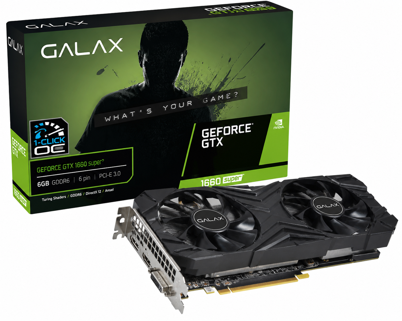 GALAX GeForce GTX 1660 SUPER 1-Click OC 6GB GDDR6 – PinkleHub