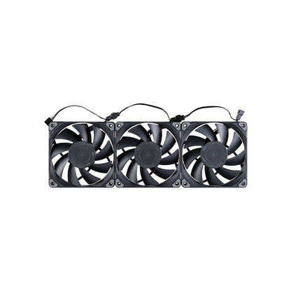 Phanteks M25-120 Fan, High-Airflow Radiator Performance, PWM Control up to 2000RPM, Daisy-Chain Cable, Black 3-Pack (PH-F120M25_PWM_BBK01_3P)