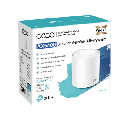 Tp-Link Deco X60 I AX5400 Whole Home Mesh Wi-Fi 6 System