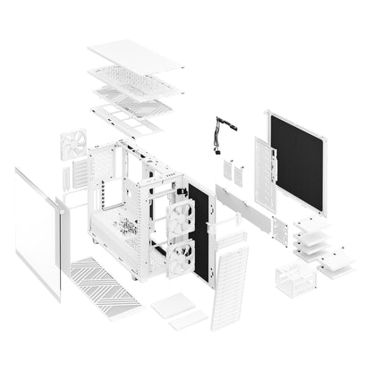 Fractal Design Define 7 White TG Clear Tint