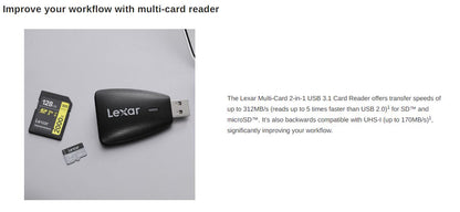 Lexar Multi-Card 2-in-1 USB 3.1 Reader