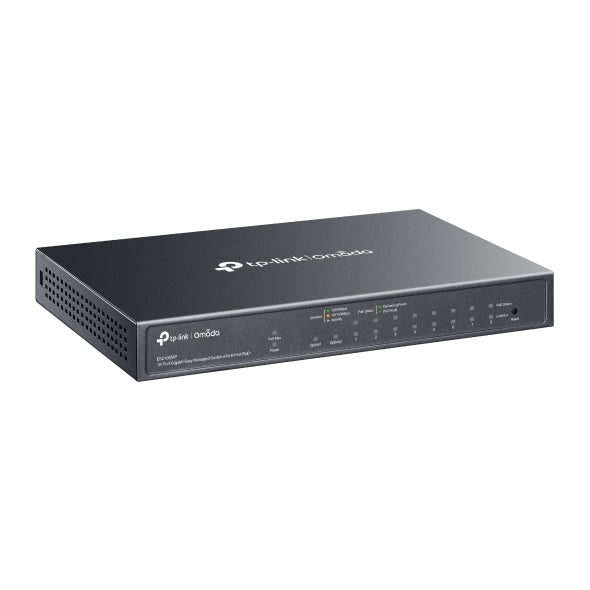 Tp-Link ES210GMP I Omada 10-Port Gigabit Easy Managed Switch with 8-Port PoE+
