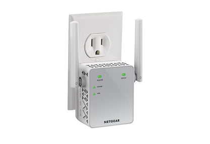 NETGEAR Dual-band WiFi Range Extender - Essentials Edition, 750Mbps, Wall-plug (EX3700-100NAS)