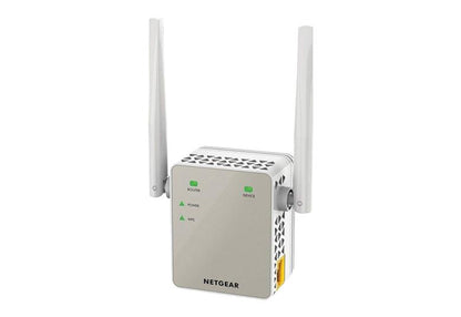 NETGEAR AC1200 Dual-band WiFi Range Extender - Essentials Edition, 1.2Gbps, Wall-plug, External Antenna (EX6120-100NAS)