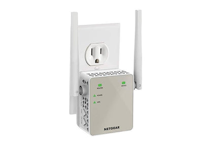 NETGEAR AC1200 Dual-band WiFi Range Extender - Essentials Edition, 1.2Gbps, Wall-plug, External Antenna (EX6120-100NAS)