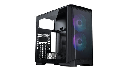 Phanteks Eclipse P200A D-RGB, high Airflow Ultra-fine mesh Design, Mini-ITX Tower, Digital-RGB Lighting, 120mm D-RGB case Fans, Tempered Glass (PH-EC200ATG_DBK01)