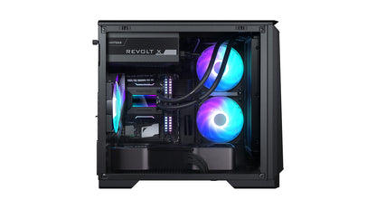 Phanteks Eclipse P200A D-RGB, high Airflow Ultra-fine mesh Design, Mini-ITX Tower, Digital-RGB Lighting, 120mm D-RGB case Fans, Tempered Glass (PH-EC200ATG_DBK01)