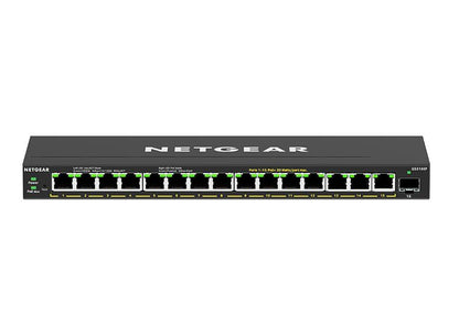 NETGEAR 16-Port PoE+ Gigabit Ethernet Plus Switch (180W) with 1 SFP Port (GS316EP-100PES)