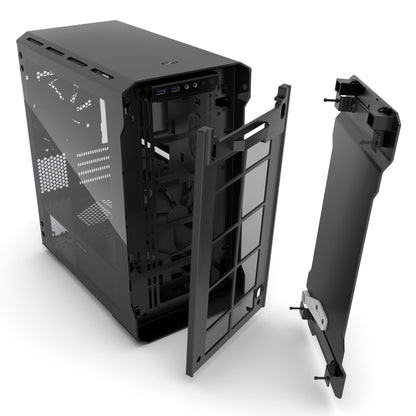 Phanteks Evolv mATX Tempered Glass Aluminum Exterior RGB LED Illumination Micro Tower Case (PH-ES314ETG)