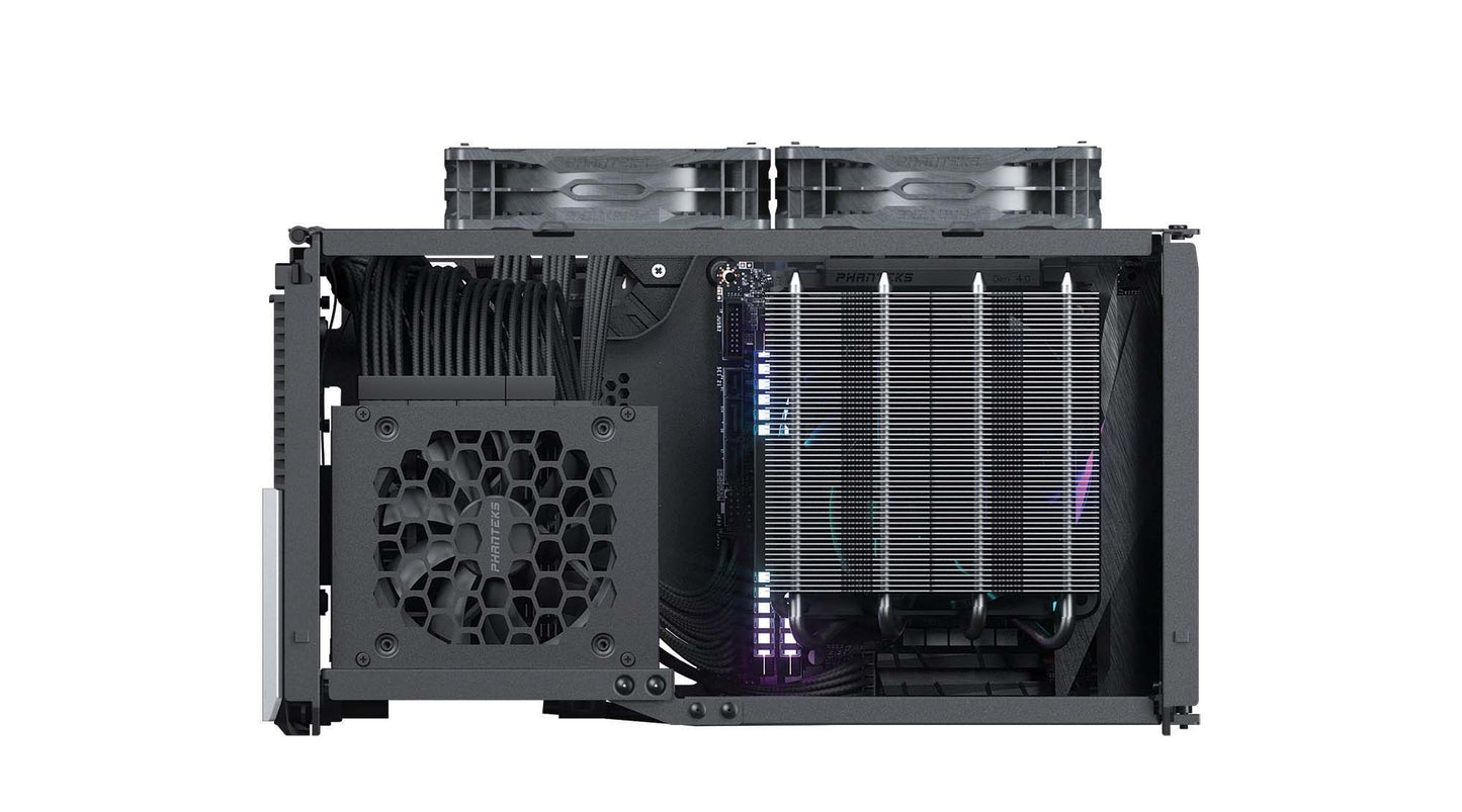 Phanteks Evolv Shift XT, extendable Small Form-Factor Chassis, Mini-ITX Gaming Chassis, PCI-e Gen4 Riser Cable, Digital-RGB Infinity Mirror, Triple-Slot GPU Support  (PH-ES121XT)