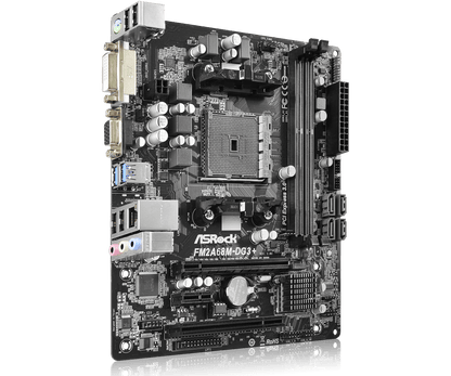 ASRock FM2A68M-DG3+ Support for Socket FM2+ 95W / FM2 100W processors and Dual Channel DDR3 2400+(OC)