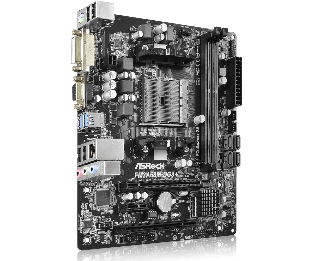 ASRock FM2A68M-DG3+ Bundle with AMD A6-7480 Socket FM2+ Processors