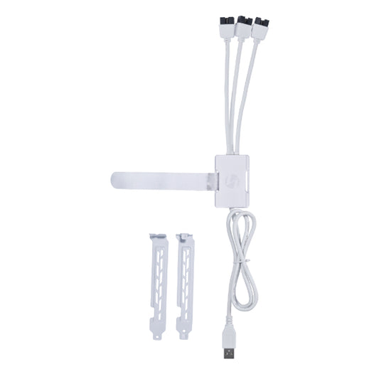 LIAN LI USB 2.0 1-to-3 Hub (Type A Male Port) White