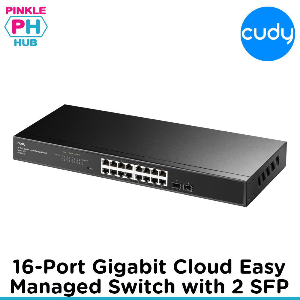 Cudy 16-Port Gigabit Cloud Easy-Managed Switch with 2 SFP