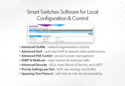 NETGEAR 8-Port Gigabit Ethernet Smart Switch with Cloud Management (GS108T-300PES)