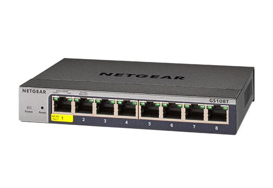 NETGEAR 8-Port Gigabit Ethernet Smart Switch with Cloud Management (GS108T-300PES)