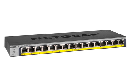 NETGEAR 16-Port Gigabit Ethernet High-Power Unmanaged PoE+ Switch with FlexPoE 183W (GS116PP-100AJS)