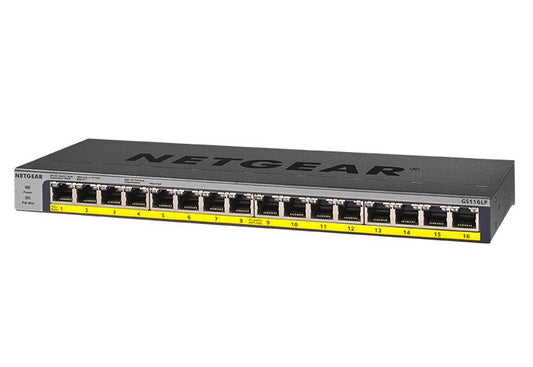 NETGEAR 16-Port Gigabit Ethernet Unmanaged PoE+ Switch with FlexPoE 76W (GS116LP-100AJS)