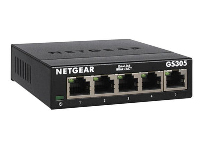 NETGEAR 5-Port Gigabit Ethernet SOHO Unmanaged Switch Version 3 (GS305-300PES)