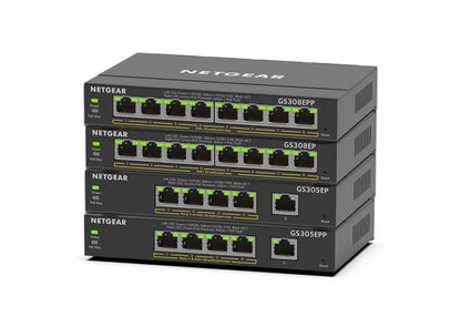 NETGEAR 8-Port PoE+ Gigabit Ethernet Plus Switch 123W (GS308EPP-100NAS1)