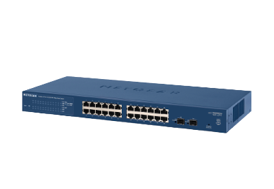 NETGEAR 24-Port Gigabit Ethernet Smart Switch with 2 SFP Ports Version 4 (GS724T-400EUS)