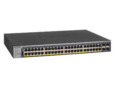 NETGEAR 52-Port Gigabit Ethernet Smart Switch with 4 SFP Ports 40 PoE, 8 PoE+ (384W) Version 2 (GS752TP-200EUS / GS752TP-200NAS)