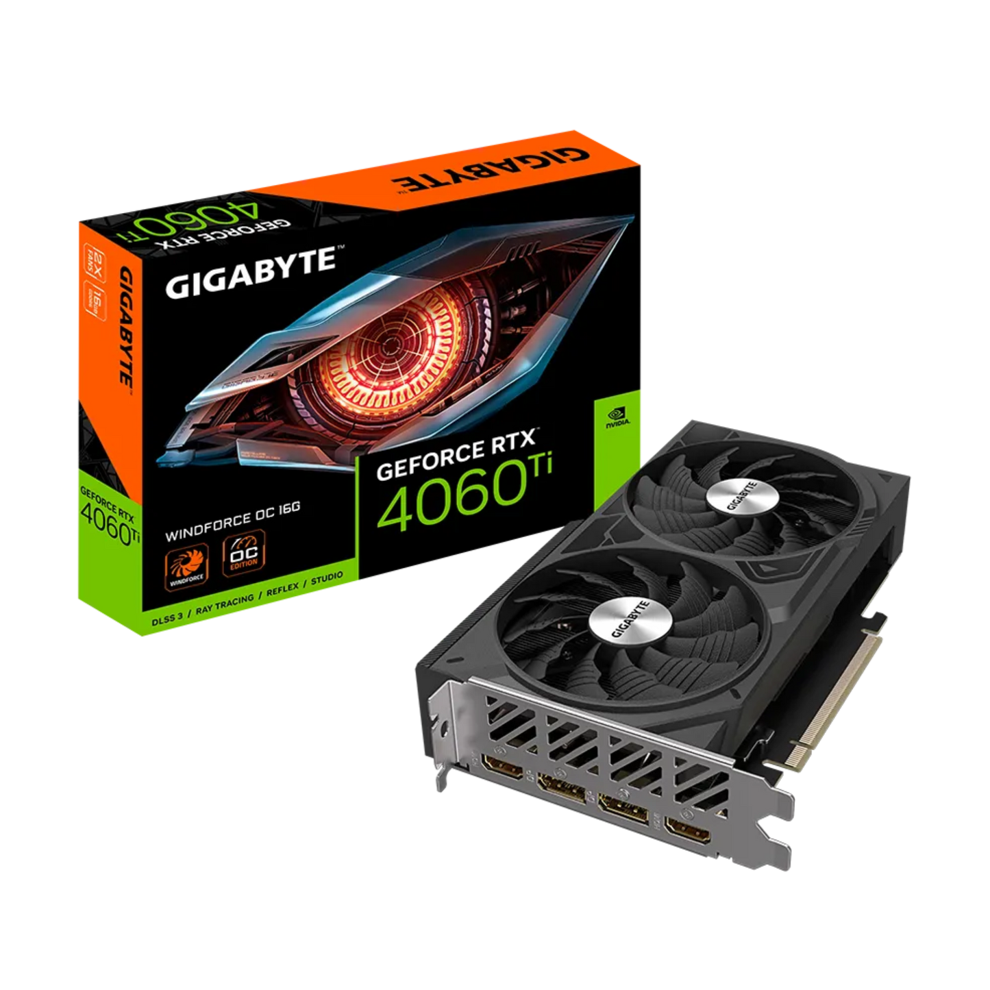 GIGABYTE GeForce RTX™ 4060 Ti WINDFORCE OC 16G (GV-N406TWF2OC-16GD)