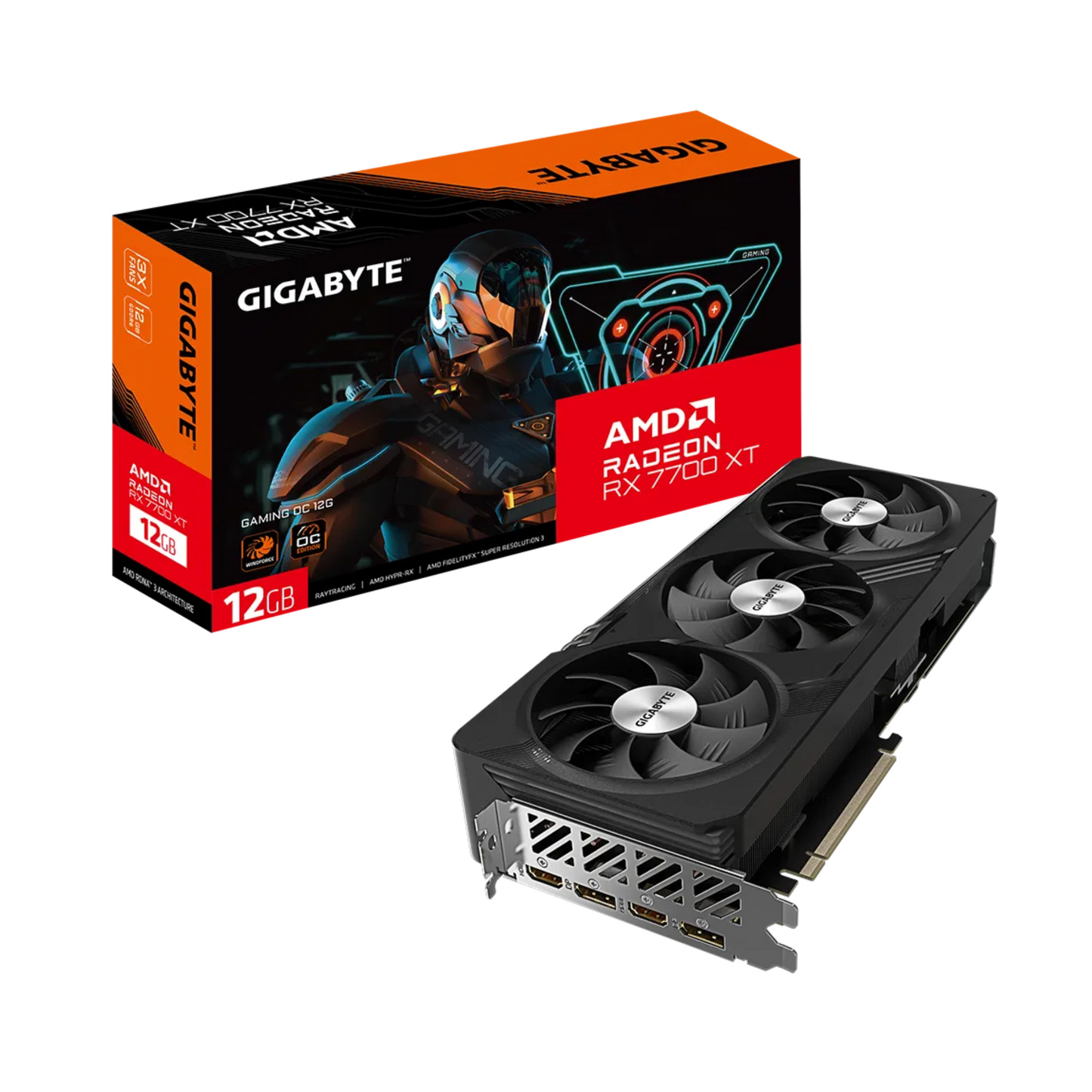 GIGIABYTE Radeon™ RX 7700 XT GAMING OC 12G (GV-R77XTGAMING-OC-12GD)