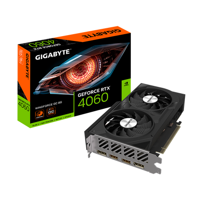 GIGABYTE GeForce RTX™ 4060 WINDFORCE OC 8G (GV-N4060WF2OC-8GD)