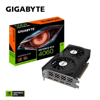 GIGABYTE GeForce RTX™ 4060 WINDFORCE OC 8G (GV-N4060WF2OC-8GD)