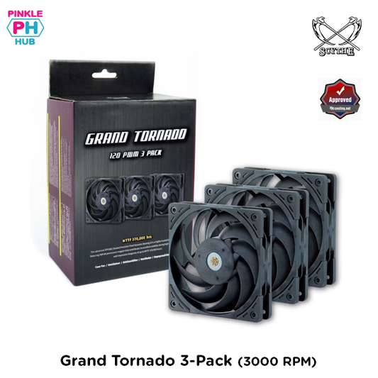 Scythe Grand Tornado 120mm PWM Case Fan (3-Pack)