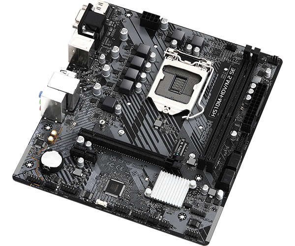 ASRock H510M-HDV/M.2 SE Micro ATX Motherboard Supports 10th Gen & 11th Gen Intel® Core™ Processors (LGA1200)
