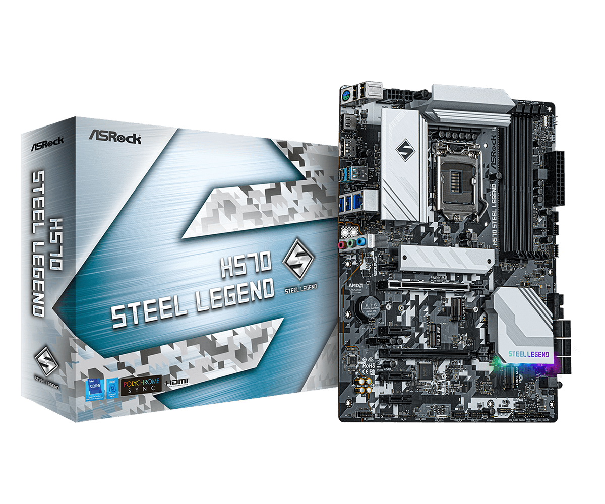 ASRock H570 Steel Legend Supports 10th Gen Intel® Core™ Processors and 11th Gen Intel® Core™ Processors. Supports DDR4 4800MHz (OC)