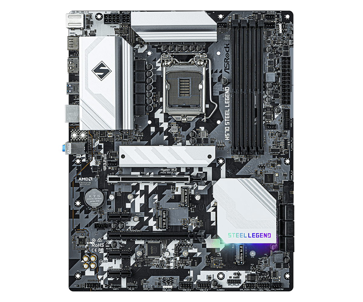 ASRock H570 Steel Legend Supports 10th Gen Intel® Core™ Processors and 11th Gen Intel® Core™ Processors. Supports DDR4 4800MHz (OC)