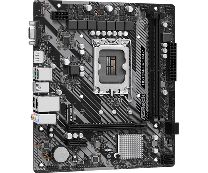 ASRock H610M-HVS/M.2 R2.0 Supports 13th Gen & 12th Gen and next gen Intel® Core™ Processors (LGA1700), Supports DDR4 3200MHz