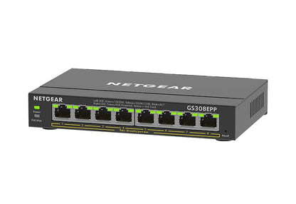 NETGEAR 8-Port PoE+ Gigabit Ethernet Plus Switch 123W (GS308EPP-100NAS1)