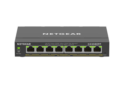 NETGEAR 8-Port PoE+ Gigabit Ethernet Plus Switch 123W (GS308EPP-100NAS1)