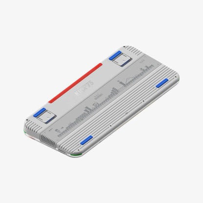 NuPhy® Kick75 Hybrid Low-Profile IO RGB Hot-Swappable 80-Key Custom Mechanical Wireless Keyboard - Tape Gray / Red Nano Switch