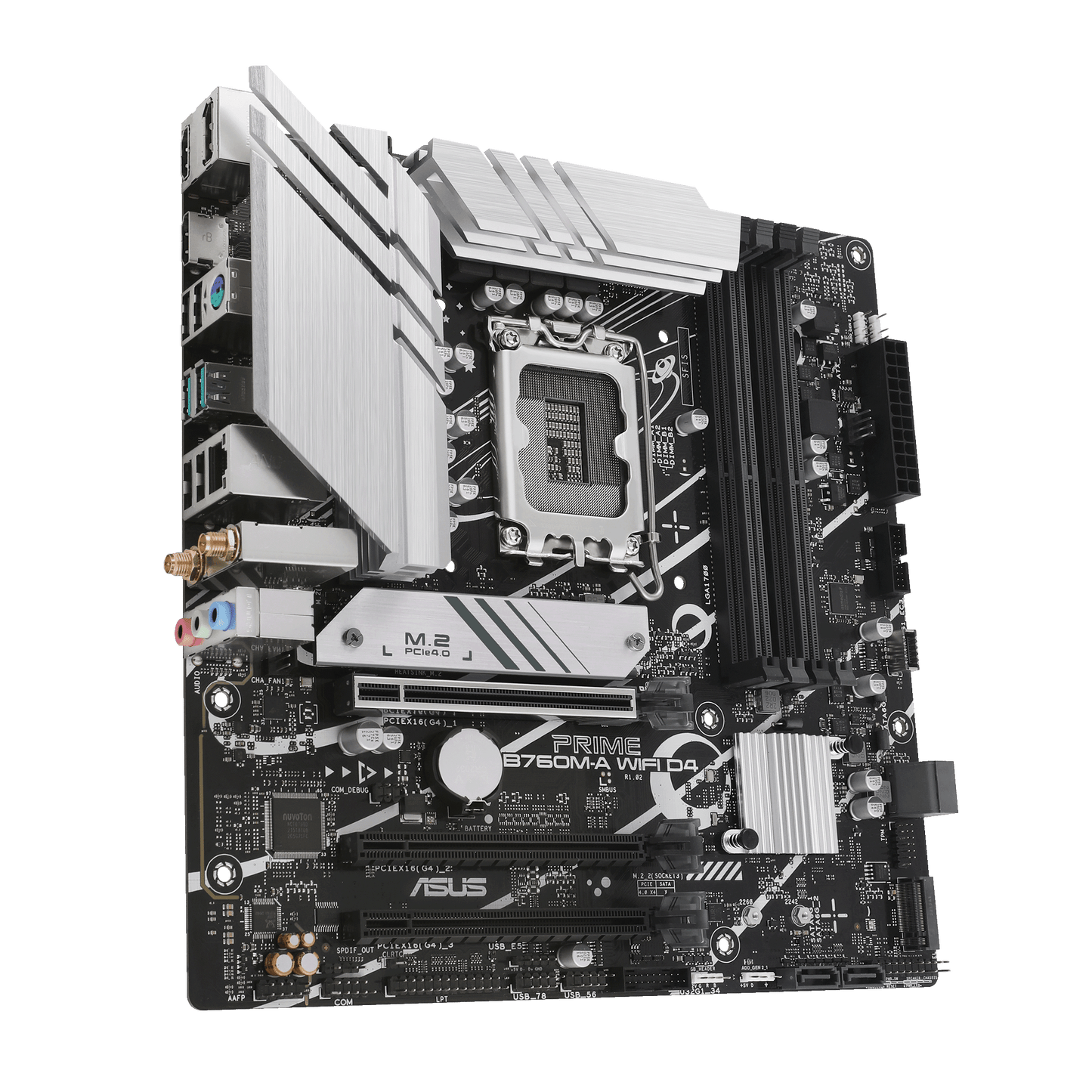 ASUS B760M-A WIFI D4,Intel® LGA 1700 Socket: Ready for 13th and 12th Gen Intel® processors, Ultrafast ConnectivityAura Sync RGB Lighting