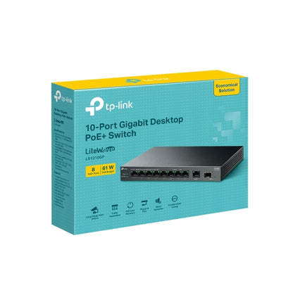 Tp-Link LS1210GP I 10-Port Gigabit Desktop Switch with 8-Port PoE+