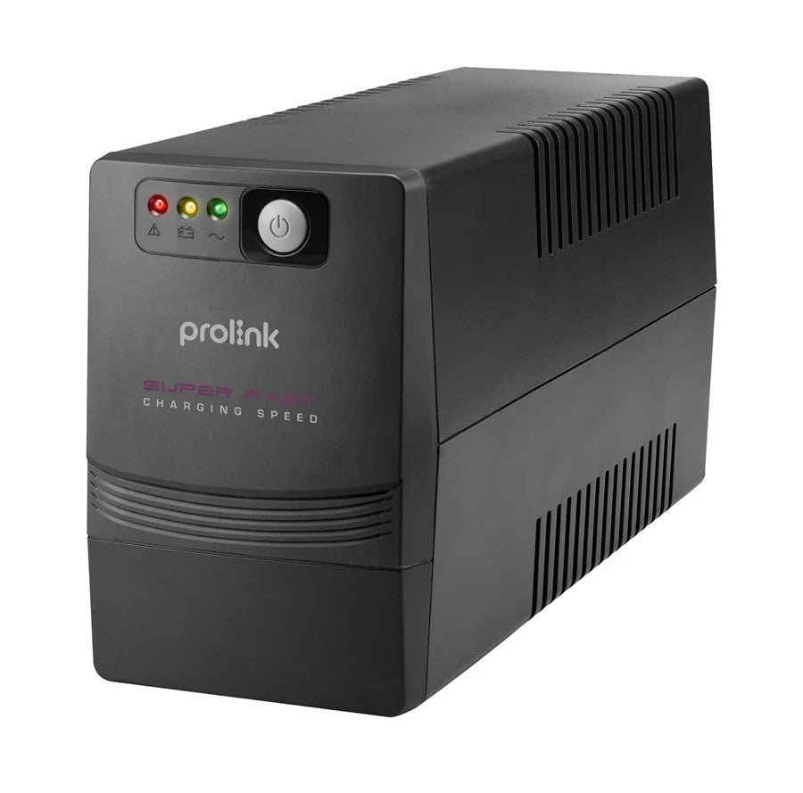 Prolink PRO700SFC Super-Fast Charging Line Interactive UPS 650VA with AVR, 2 OUTLET