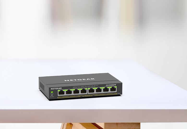 NETGEAR 8-Port PoE+ Gigabit Ethernet Plus Switch 123W (GS308EPP-100NAS1)