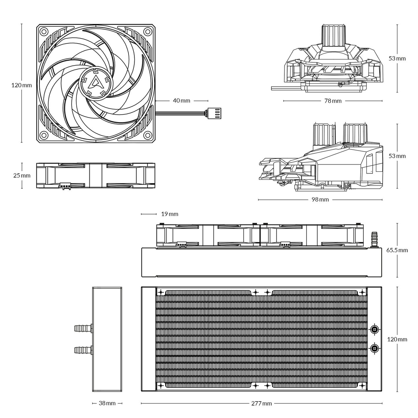 Arctic Liquid Freezer II - 240 Multi Compatible All-in-One CPU Water Cooler (ACFRE00046B)