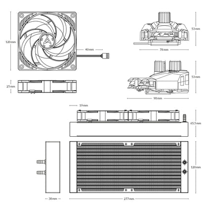 Arctic Liquid Freezer II - 240 Multi Compatible All-in-One CPU Water Cooler (ACFRE00046B)