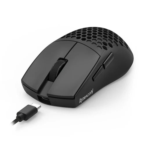 Redragon M725-LIT Astrolabe Lite 8000DPI 3-Modes Honeycomb Lightweight Gaming Mouse Black | White