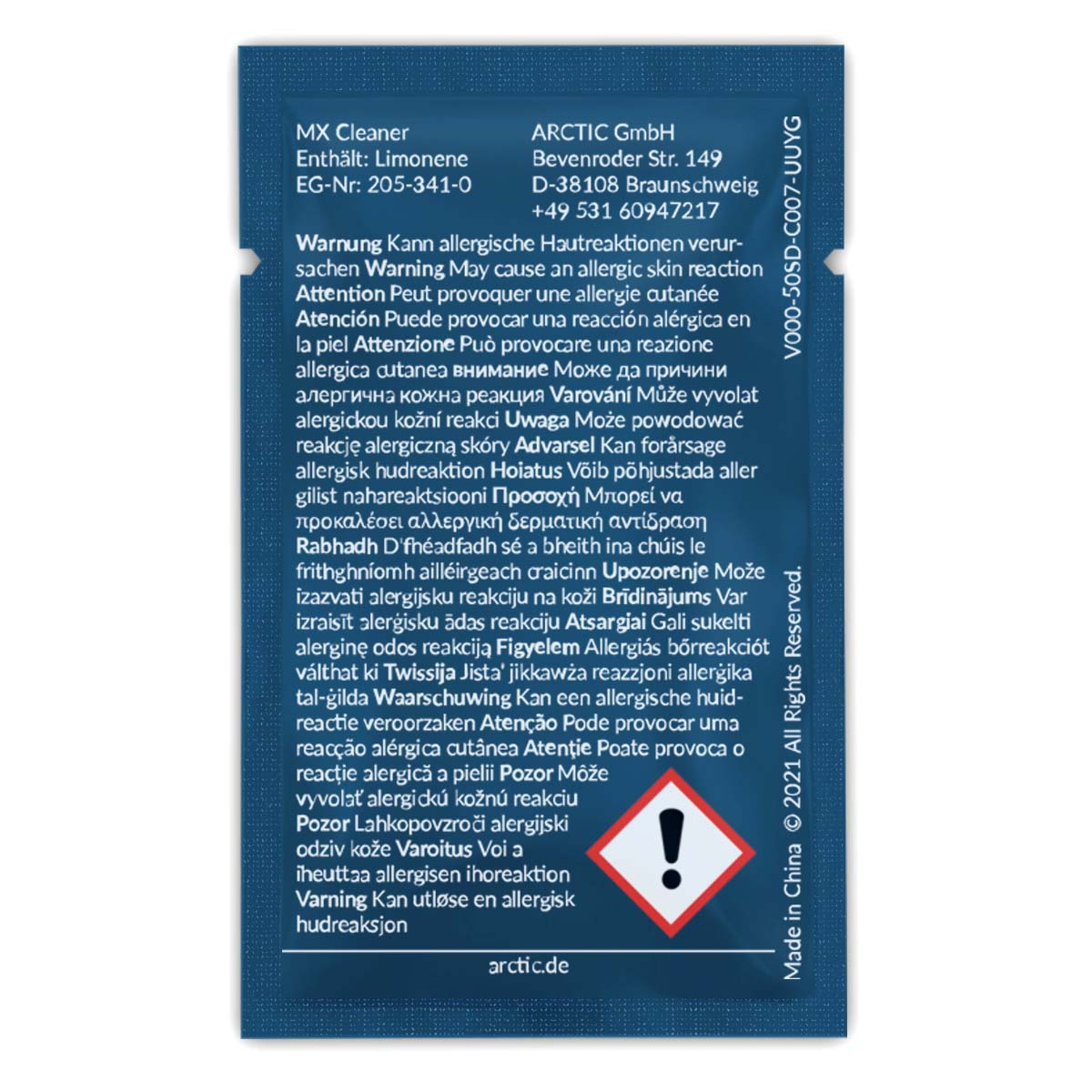 Arctic Cooling MX Cleaner Wipes for removing Thermal Compounds (40 Pieces)