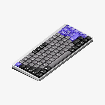 NuPhy® Air75 HE Rapid Trigger RGB Hot Swap 84 Keys Wireless Magnetic Gaming Keyboard - Low Profile Magnetic Jade Switch / Space Silver