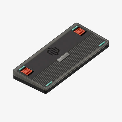 NuPhy® Halo75 V2 QMK/VIA RGB Hot-Swappable 83-Key Wireless Mechanical Keyboard - Silent Red Clear-Top Switch / Obsidian Black