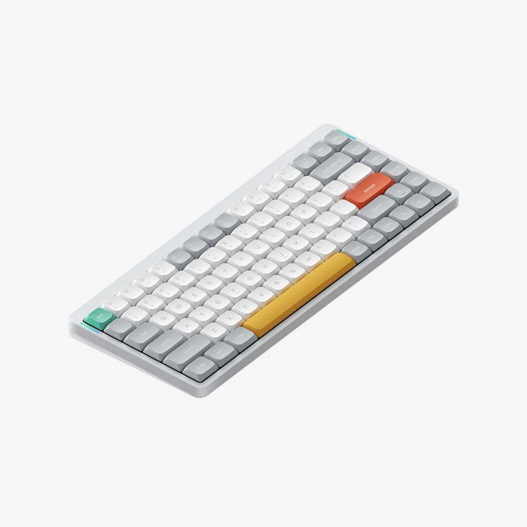 NuPhy® Air75 V2 QMK/VIA RGB Hot-Swappable 84-Key Wireless Mechanical Keyboard - Cowberry Switch / Ionic White